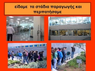 είδαμε τα στάδια παραγωγής και 
περπατήσαμε 
 