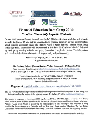 2014 Financial Education Boot Camp Marketing Flyer-BUNDLED