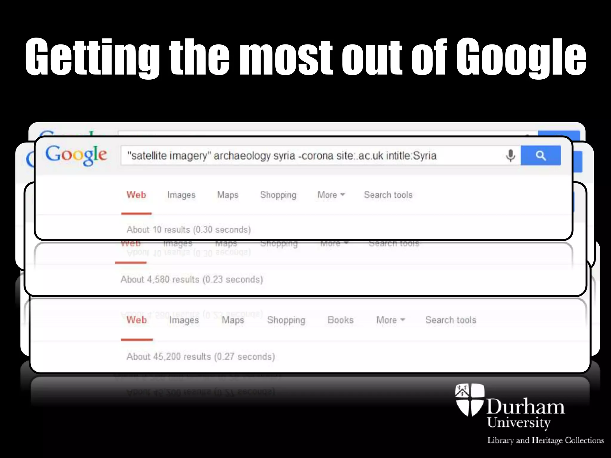 Getting the most out of Google 
 