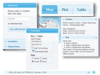 SOS.js & wps-js @ FOSS4G-E, Bremen, 2014 23
 