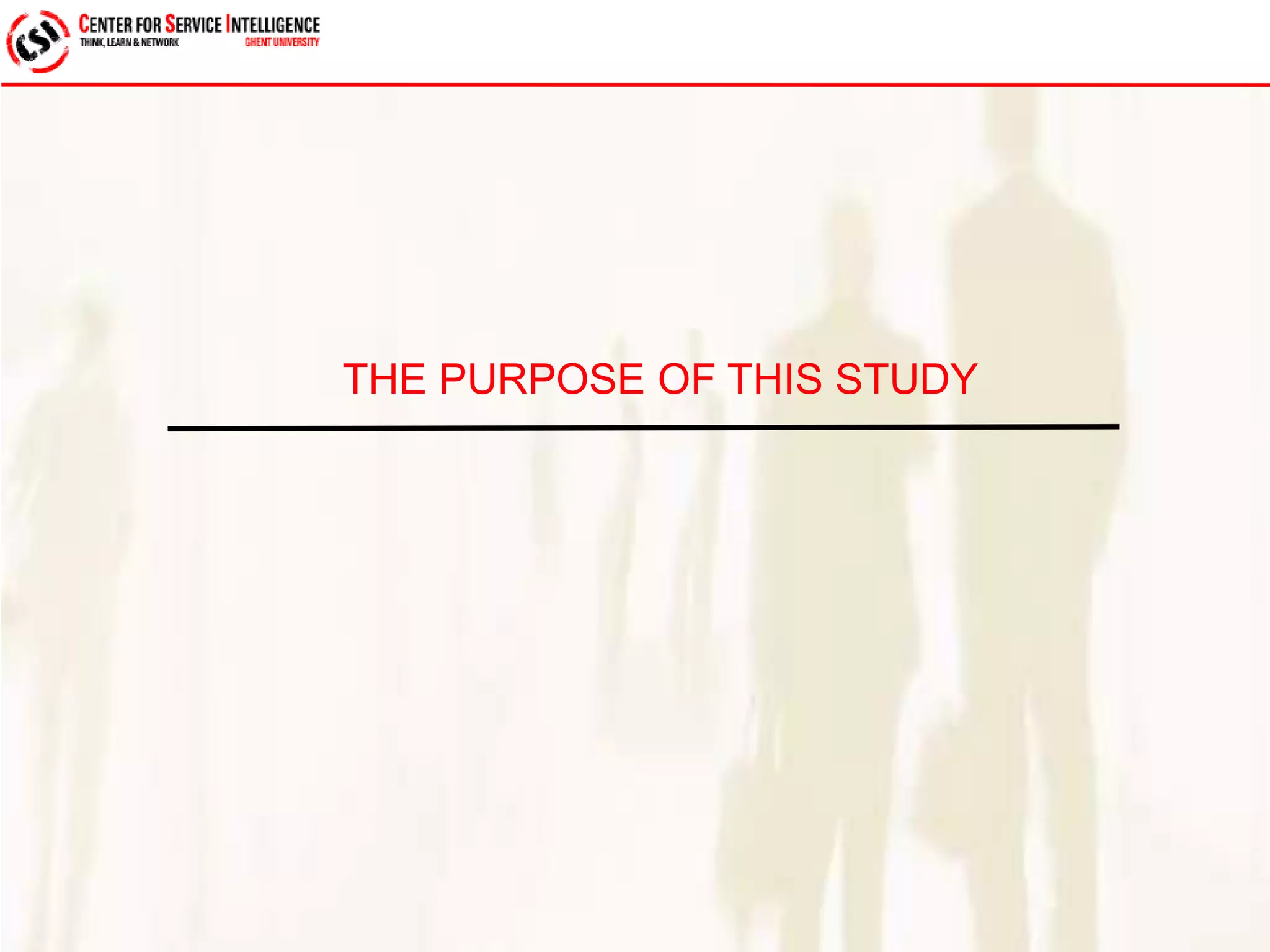 THE PURPOSE OF THIS STUDY 
 