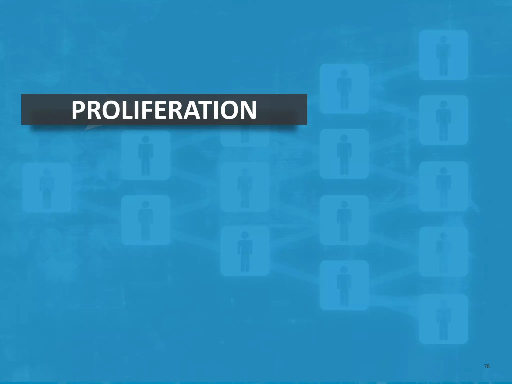 PROLIFERATION
78
 