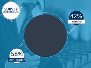 42%
vendor
58%
non-vendor
4
SURVEY
RESPONDENTS
 
