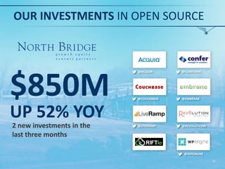 "The rise of open source in the enterprise has driven
enormous investment by established companies and
by the venture capital community.
That, in turn, lets open source vendors build better systems
faster, driving innovation and value into their products.
Customers win, but so does the broad community."
MIKE OLSON, CHIEF STRATEGY OFFICER, CLOUDERA
@MIKEOLSON @CLOUDERA
OPENOMICS
72
 