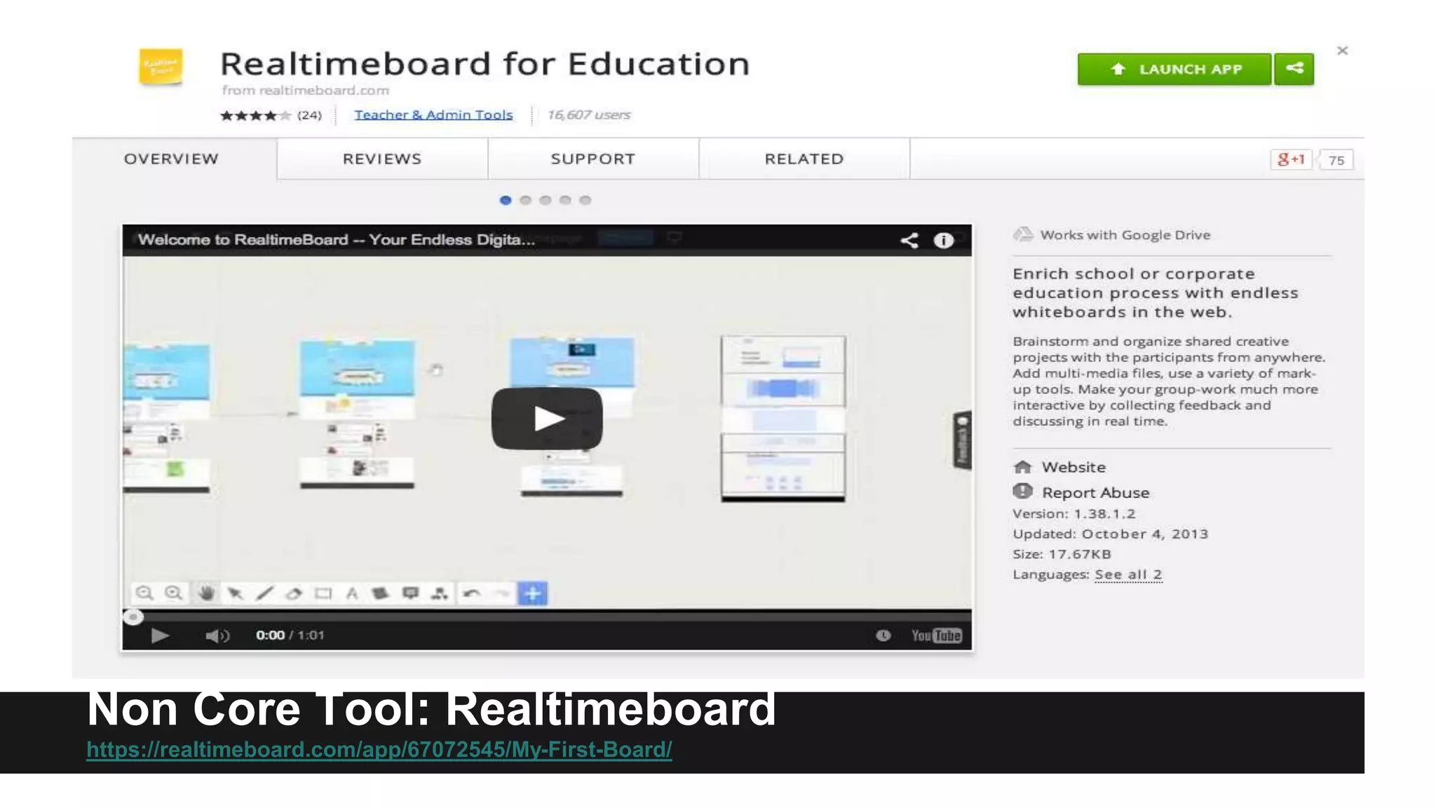 Non Core Tool: Realtimeboard 
https://realtimeboard.com/app/67072545/My-First-Board/ 
 