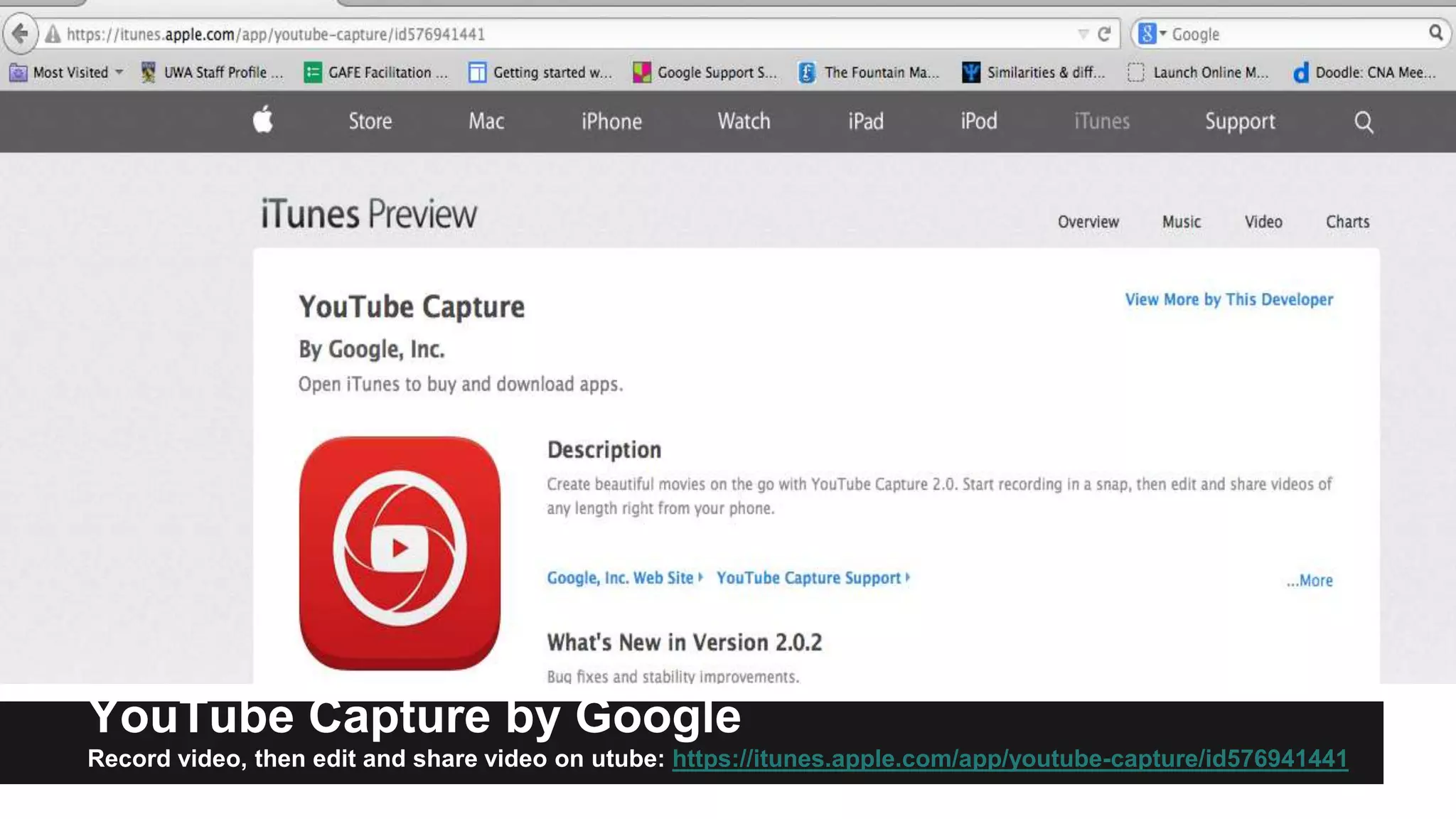 YouTube Capture by Google 
Record video, then edit and share video on utube: https://itunes.apple.com/app/youtube-capture/id576941441 
 