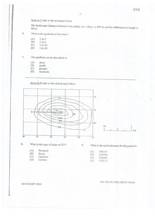 2014 CSEC Geography multiple choice past paper
