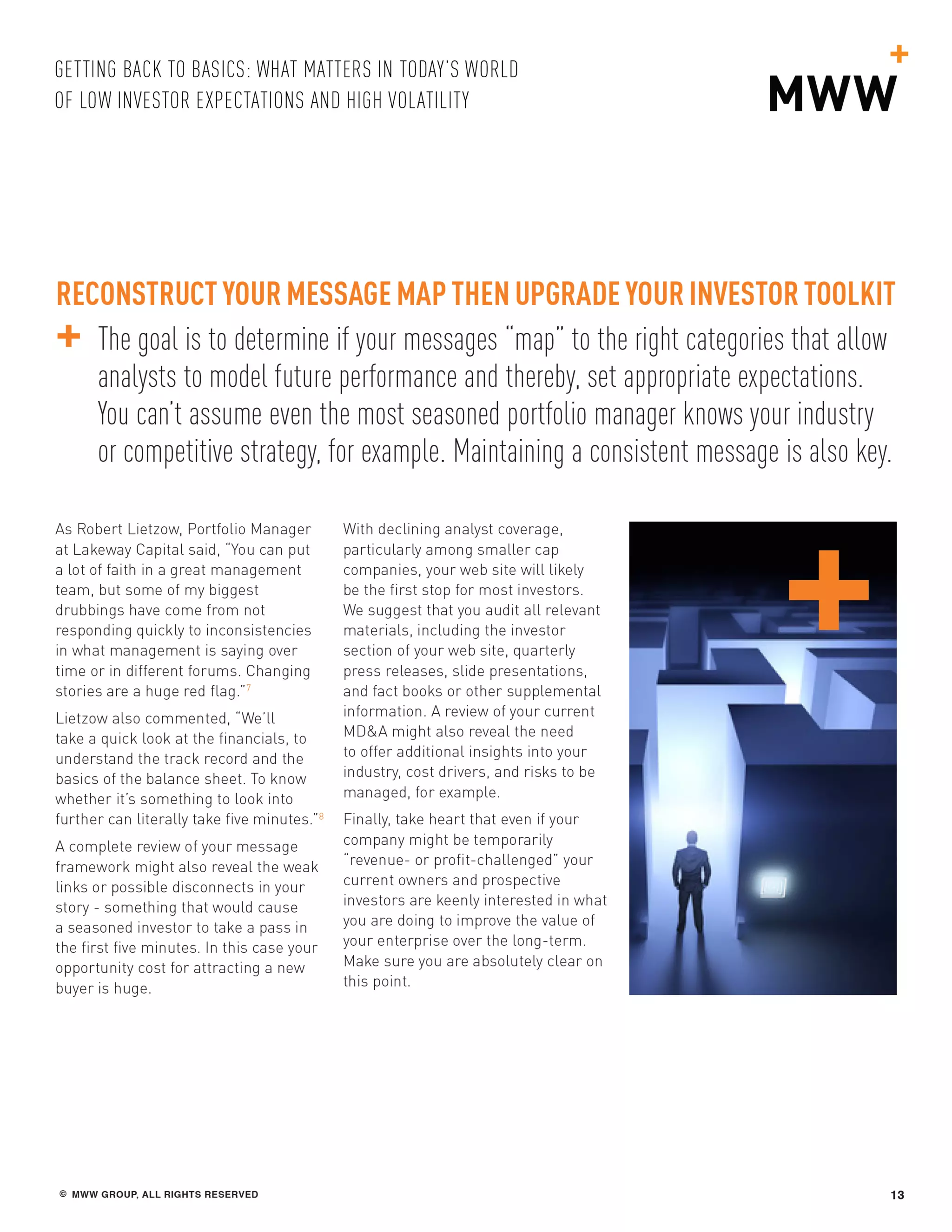 Getting Back to Basics: Communicating Your Company's Value