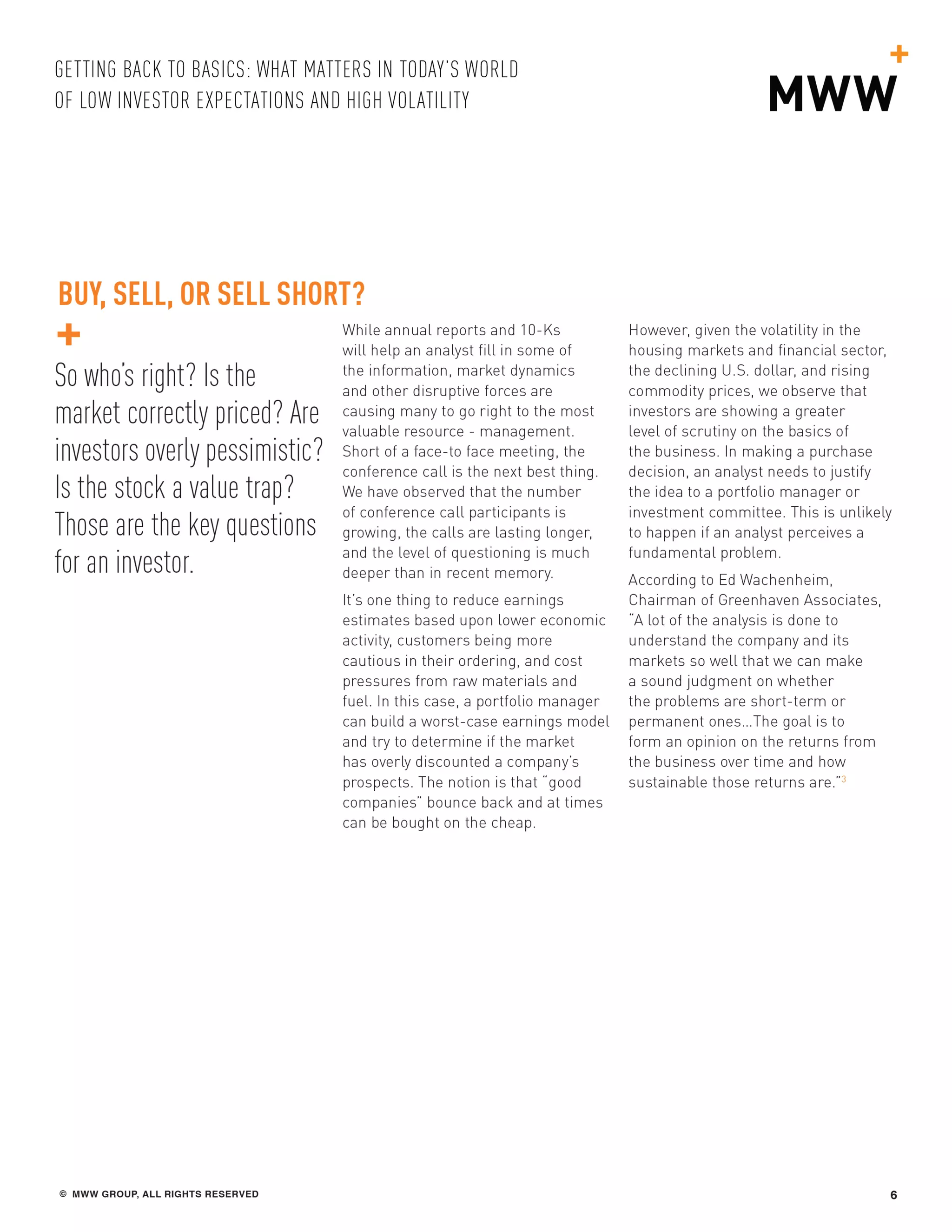 Getting Back to Basics: Communicating Your Company's Value