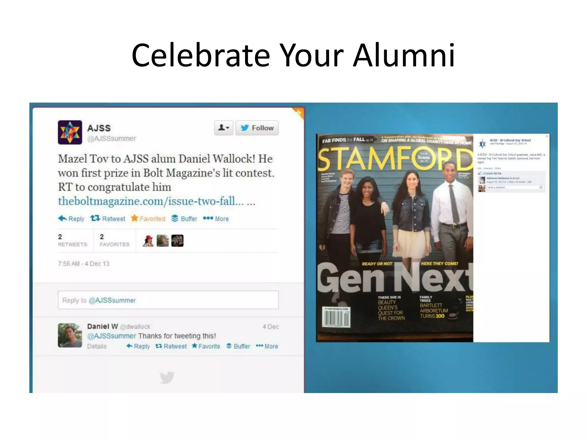 Celebrate Your Alumni
 