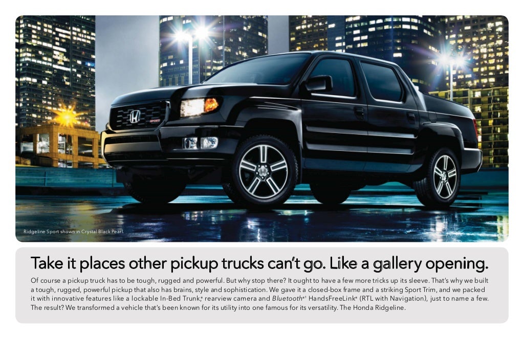 2014 Honda Ridgeline Brochure for El Paso, Las Cruces, Alamogordo Honda