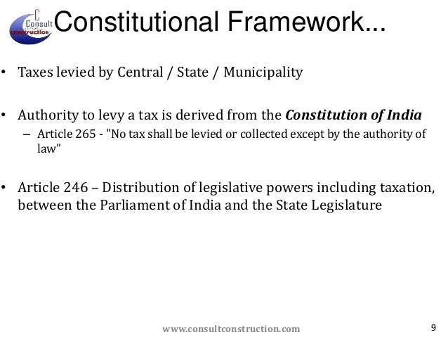 Framework of Goods and Service Tax Act in India
