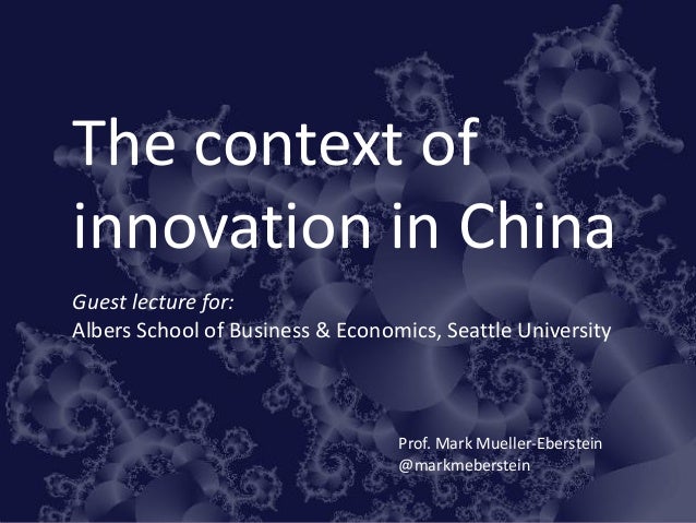 Technology And Business Innovation In China Presentation And Discuss Technology And Business Innovation In China Presentation And Discuss