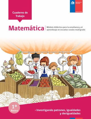 Cuaderno de
Trabajo
Matemática Módulo didáctico para la enseñanza y el
aprendizaje en escuelas rurales multigrado
1°
Básico Investigando patrones, igualdades
y desigualdades
 