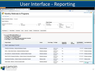 User Interface - Reporting

12

 