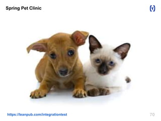 Spring Pet Clinic 
https://leanpub.com/integrationtest 70 
 