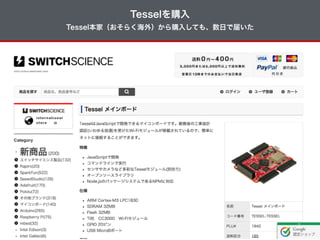 Tessel本家（おそらく海外）から購入しても、数日で届いた
Tesselを購入
 