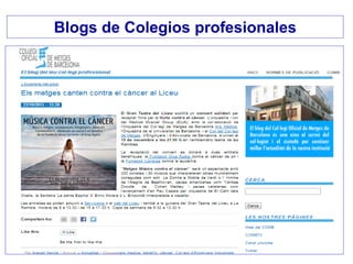 Blogs de Colegios profesionales
 