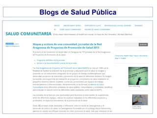 Blogs de Salud Pública
 