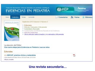 Una revista secundaria…
 