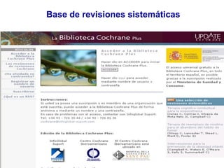 Base de revisiones sistemáticas
 