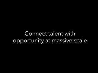 Connect talent with
opportunity at massive scale

 