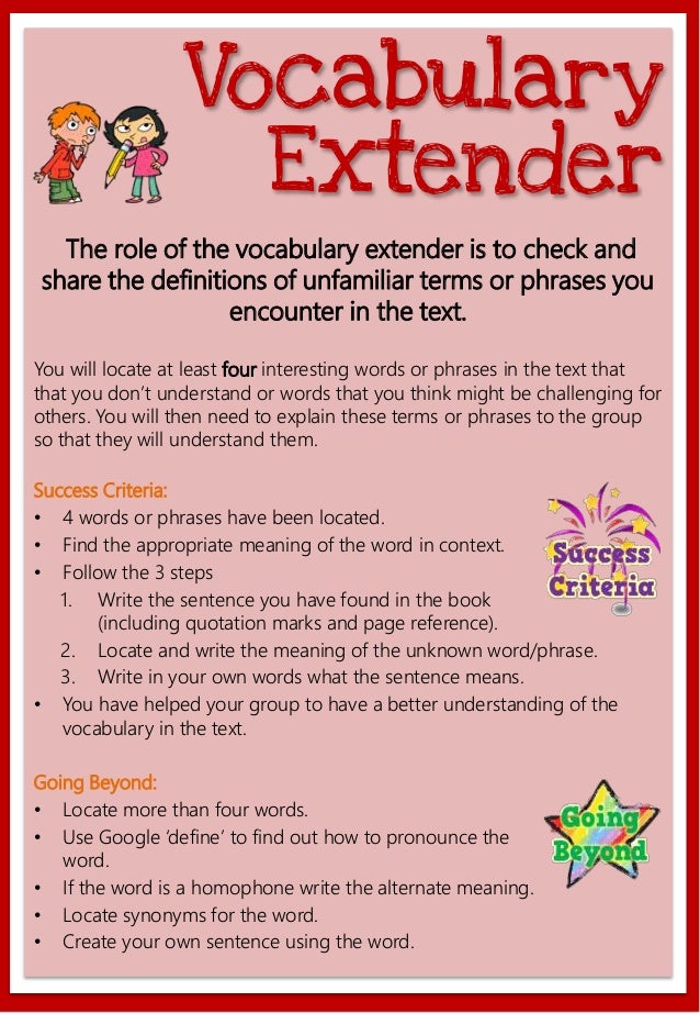 Literature Circles Roles TPS