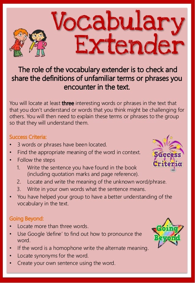 Literature Circles roles