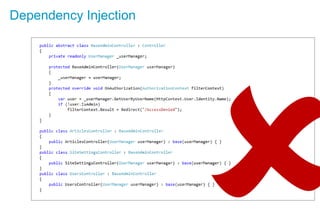 Dependency Injection
 