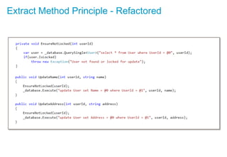 Extract Method Principle - Refactored
 