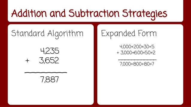3rd grade math strategies standard form 3rd grade