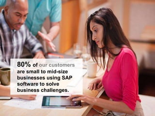 80% of our customers
are small to mid-size
businesses using SAP
software to solve
business challenges.

© SAP AG 2009. All rights reserved. / Page 10

 