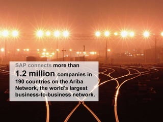 SAP connects more than

1.2 million companies in
190 countries on the Ariba
Network, the world’s largest
business-to-business network.

© SAP AG 2009. All rights reserved. / Page 16

 