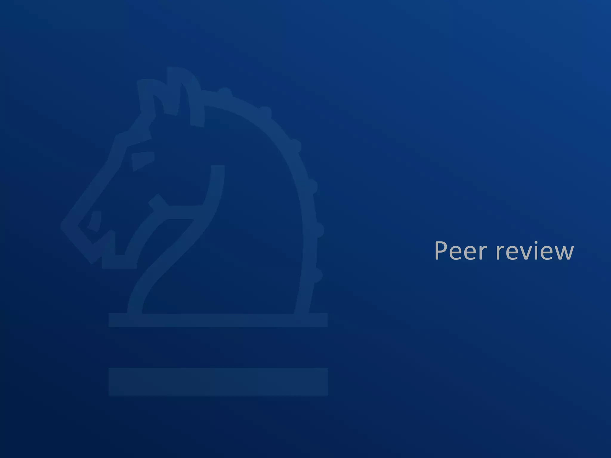Peer review
 