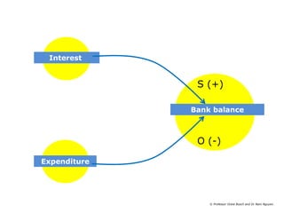 Interest 
S (+) 
Bank balance 
Expenditure 
O (-) 
© Professor Ockie Bosch and Dr Nam Nguyen 
 