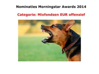 Nominaties Morningstar Awards 2014
Categorie: Mixfondsen EUR offensief

 