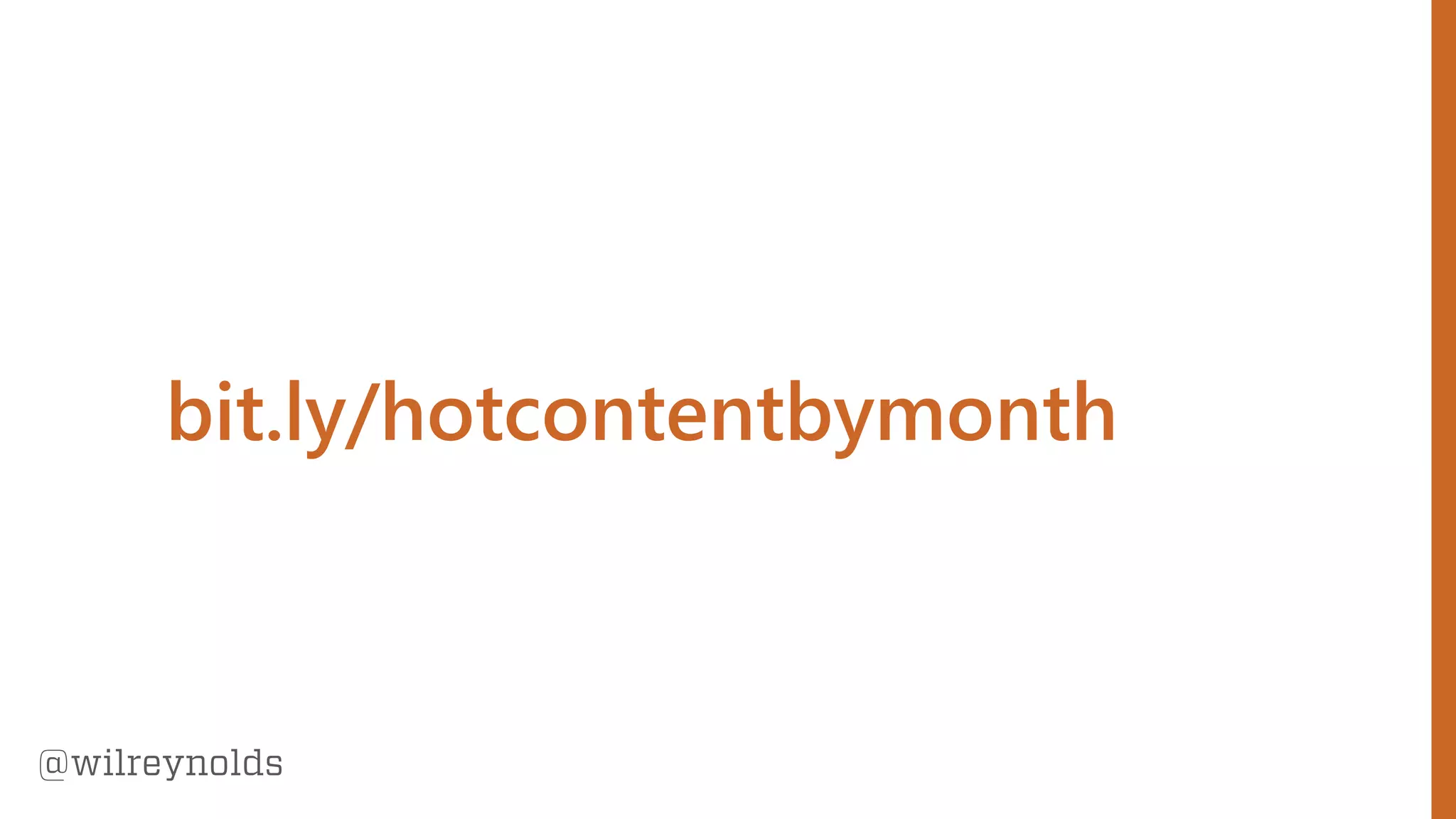 125
@wilreynolds
bit.ly/hotcontentbymonth
 