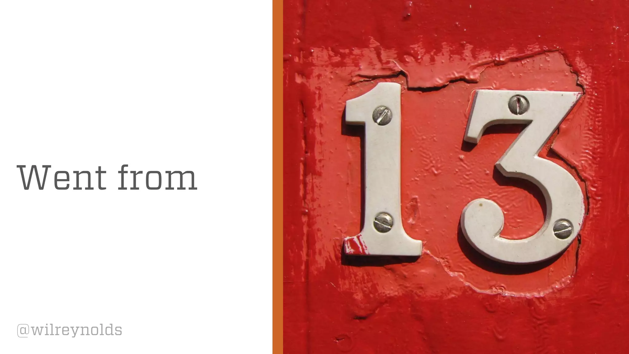 @wilreynolds
Went from
 