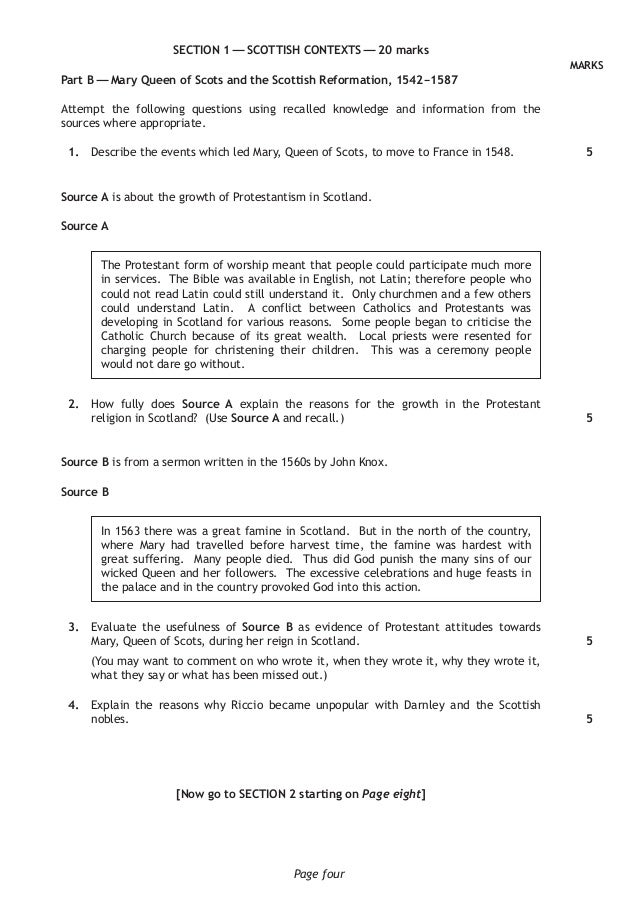 2014 national 5 history exam