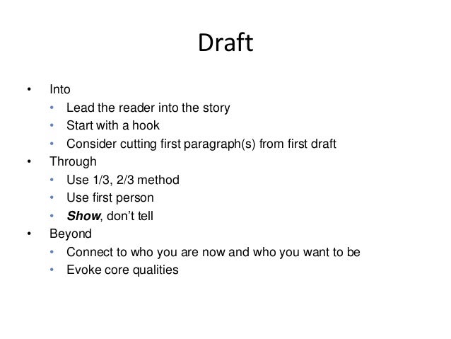 Draft about essay