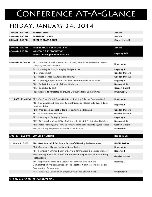 2014 New Jersey Planning Conference Final Program