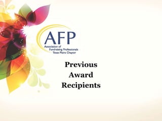 Previous 
Award 
Recipients 
 