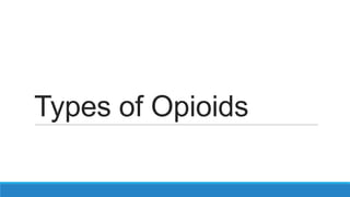 Types of Opioids

 