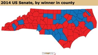 2014 US Senate, by winner in county 
 