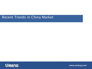 Recent Trends in China Market
 