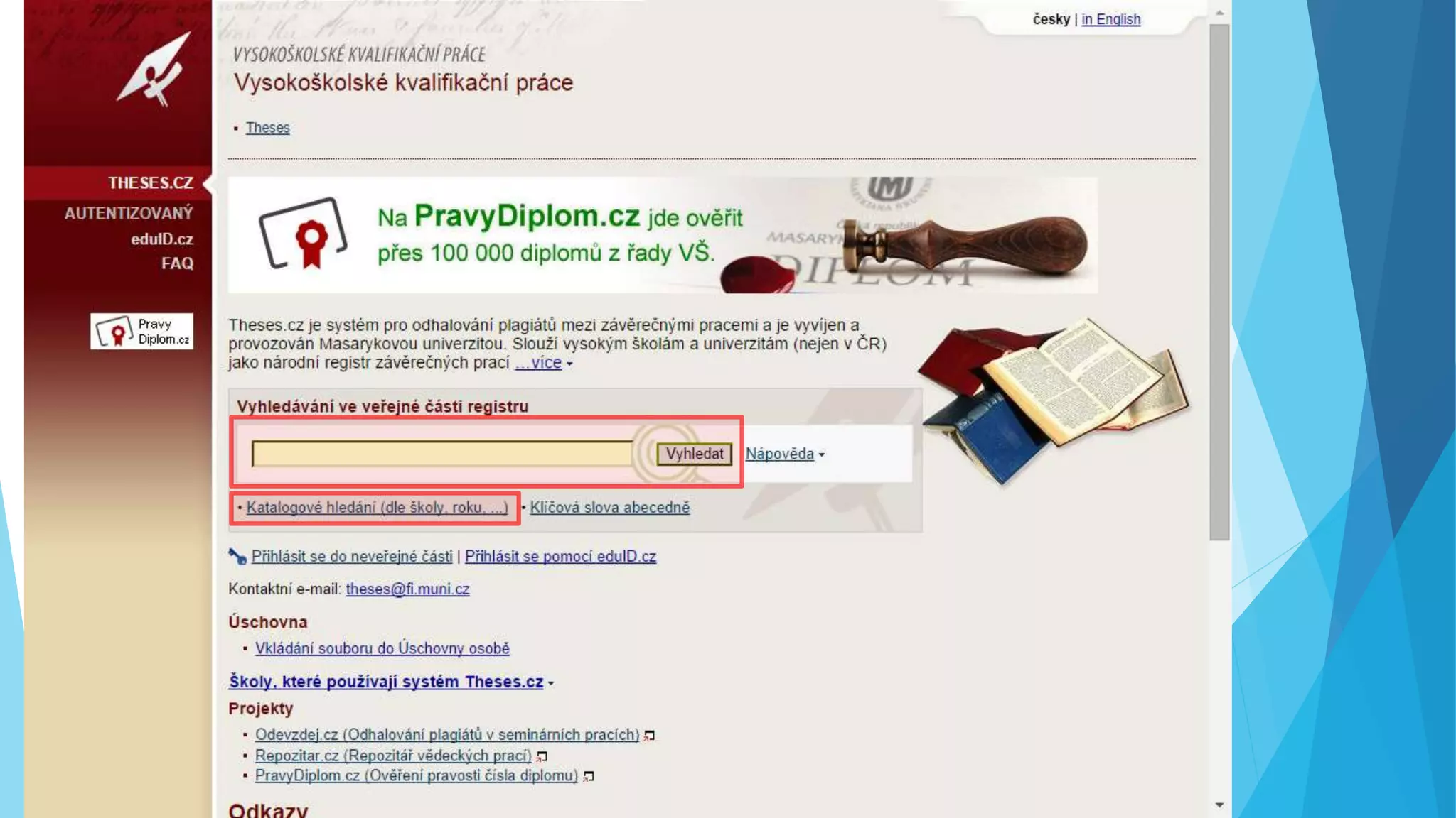 DEMO Theses.cz 
 