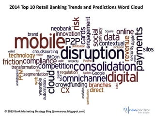 2014 Top 10 Retail Banking Trends and Predictions Word Cloud

© 2013 Bank Marketing Strategy Blog (jimmarous.blogspot.com)

 