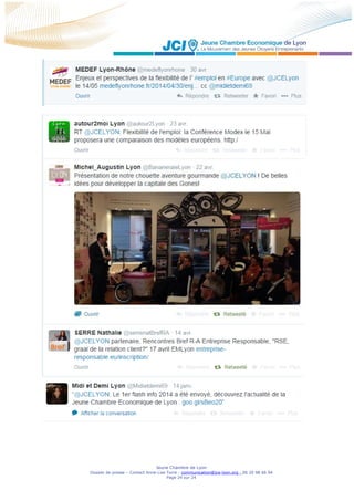 Jeune Chambre de Lyon
Dossier de presse – Contact Anne-Lise Torre - communication@jce-lyon.org - 06 20 98 66 94
Page 24 sur 24
 