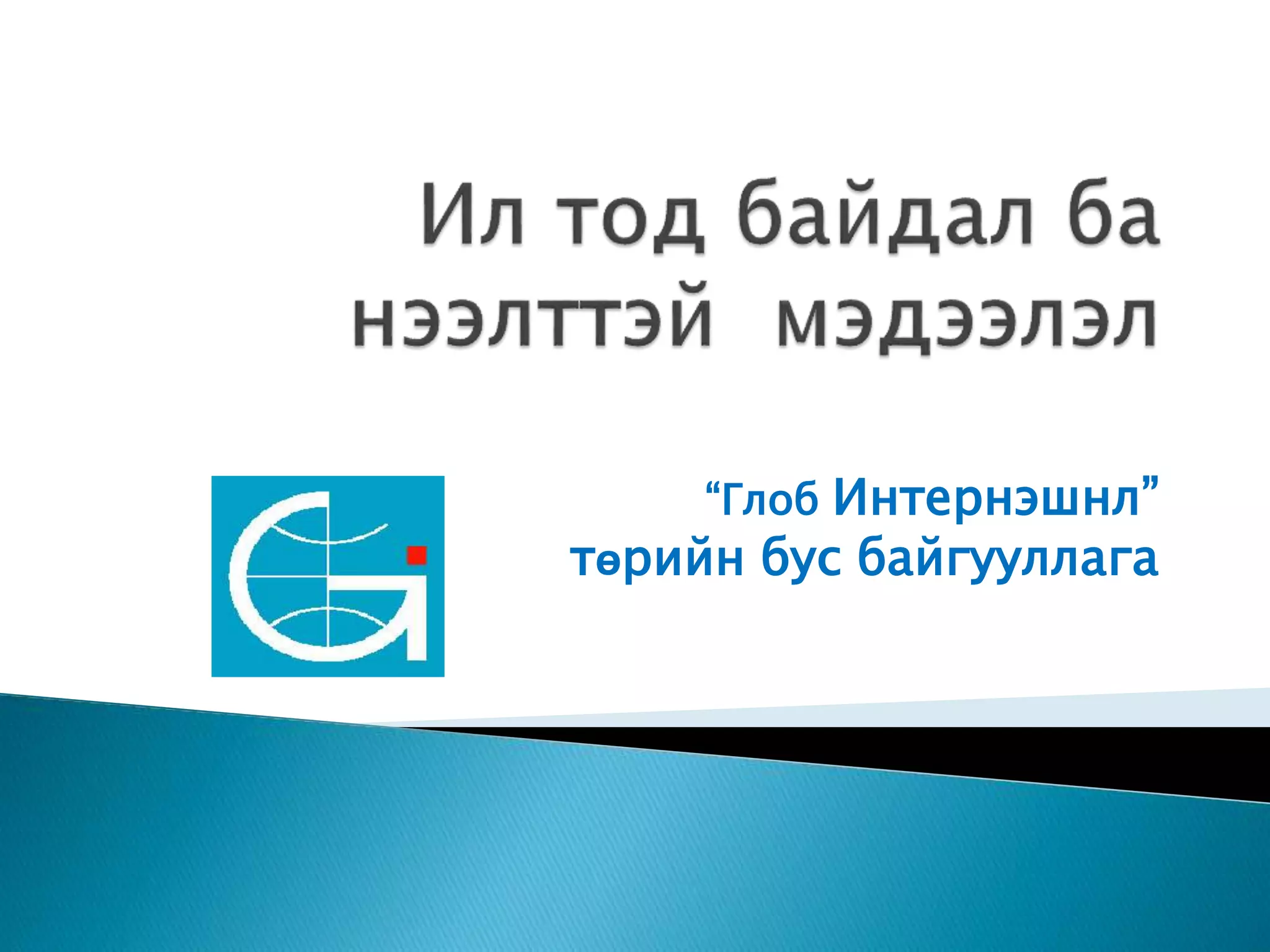 “Глоб Интернэшнл” төрийн бус байгууллага 
