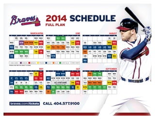Atlanta Braves 2014 Schedule